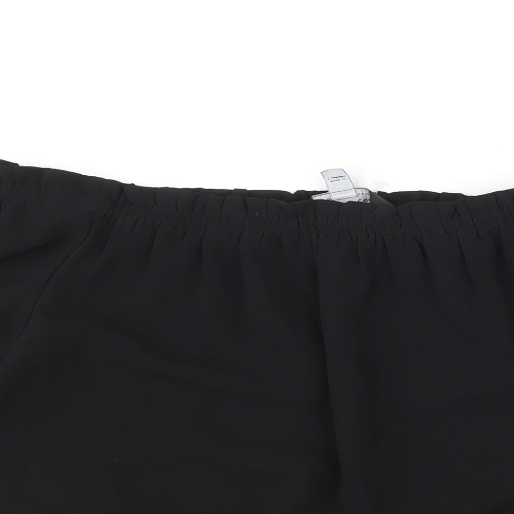 Womens UK Size 10 Dorothy Perkins Black Basic Blouse