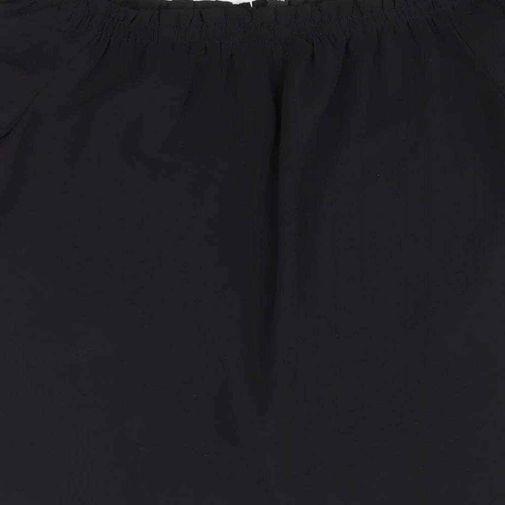 Womens UK Size 10 Dorothy Perkins Black Basic Blouse