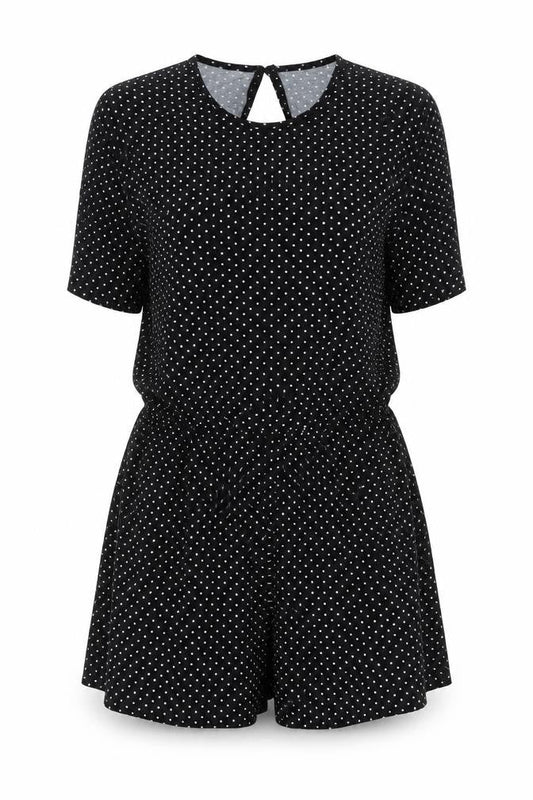 Womens UK Size 8 ASOS One-Piece Black Playsuit