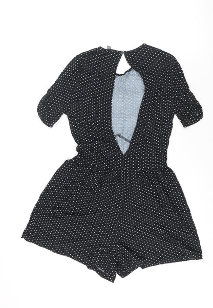 Womens UK Size 8 ASOS One-Piece Black Playsuit