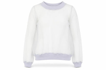 Gamorous Womens Blue Polyester Pullover Sweatshirt Size M Pullover