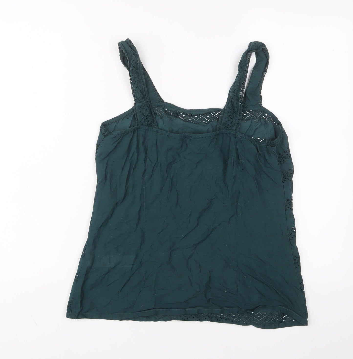 Womens UK Size 12 Dorothy Perkins Green Basic Tank
