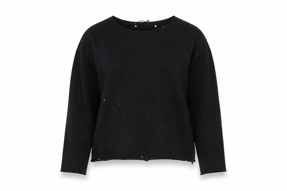 Womens UK Size 14 Boohoo Black Pullover Sweatshirt