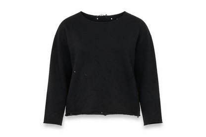 Womens UK Size 14 Boohoo Black Pullover Sweatshirt