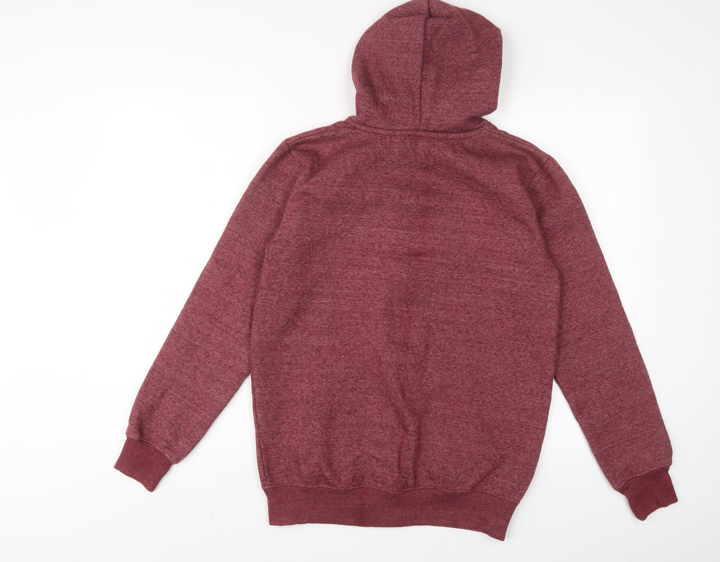 Love My Fashion Mens Red Cotton Full Zip Hoodie Size L