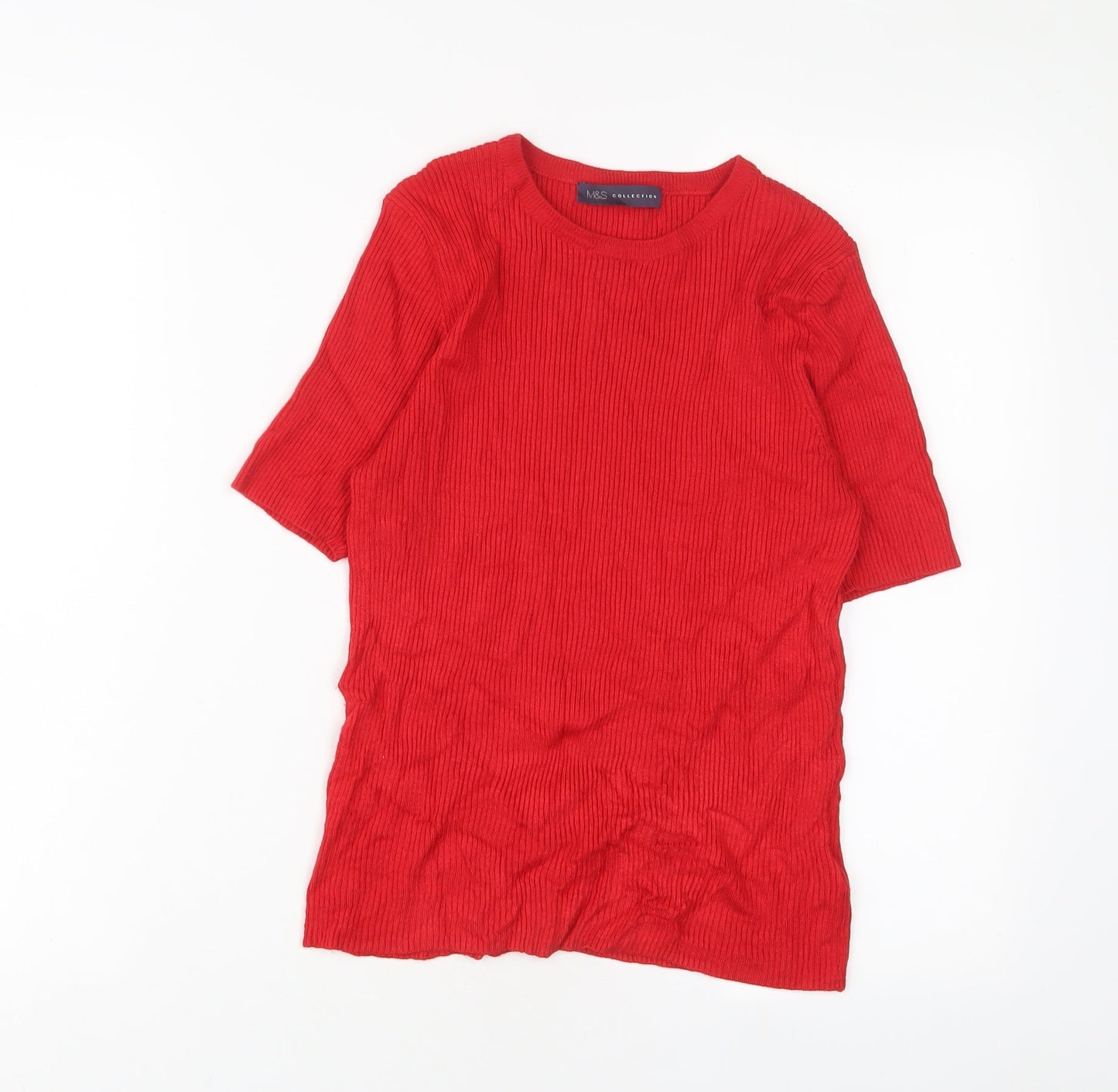 Womens UK Size 12 Marks and Spencer Red Pullover Jumper