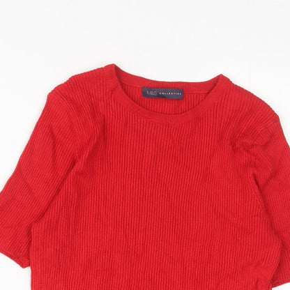 Womens UK Size 12 Marks and Spencer Red Pullover Jumper