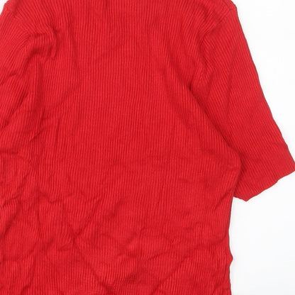 Womens UK Size 12 Marks and Spencer Red Pullover Jumper