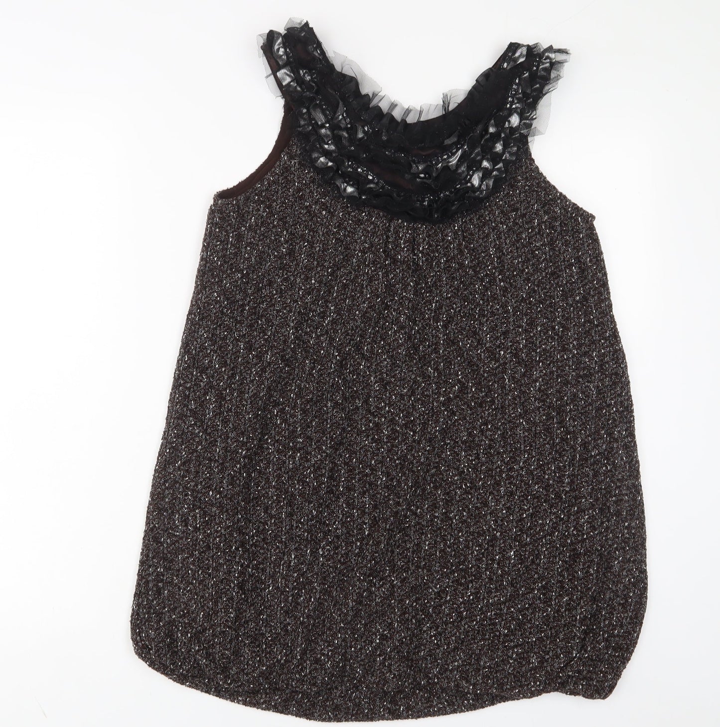 Womens UK Size S Pussycat London Brown Tunic Tank