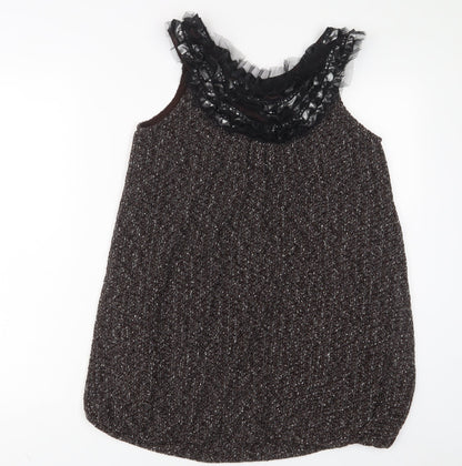 Womens UK Size S Pussycat London Brown Tunic Tank