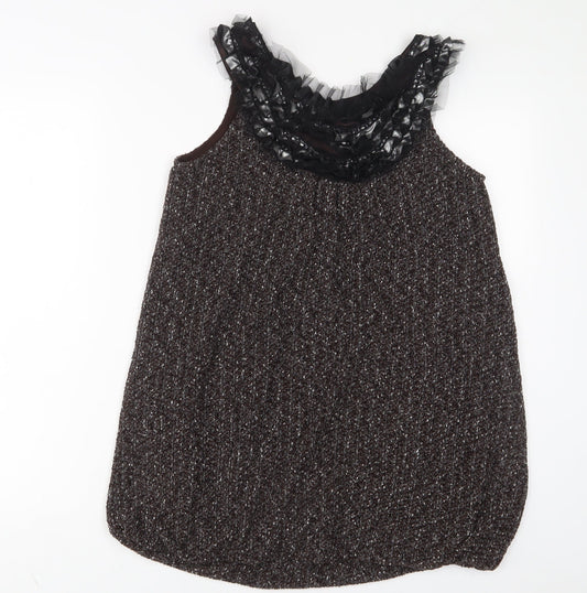 Womens UK Size S Pussycat London Brown Tunic Tank