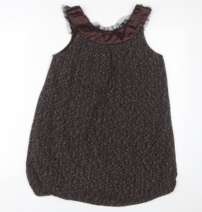 Womens UK Size S Pussycat London Brown Tunic Tank