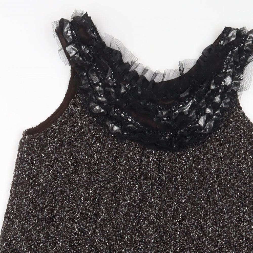 Womens UK Size S Pussycat London Brown Tunic Tank