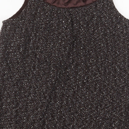 Womens UK Size S Pussycat London Brown Tunic Tank