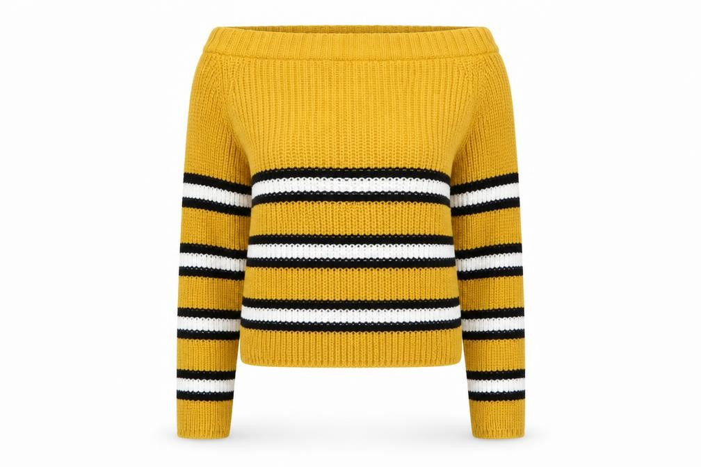 Womens UK Size M Cameo Rose Yellow Pullover Jumper
