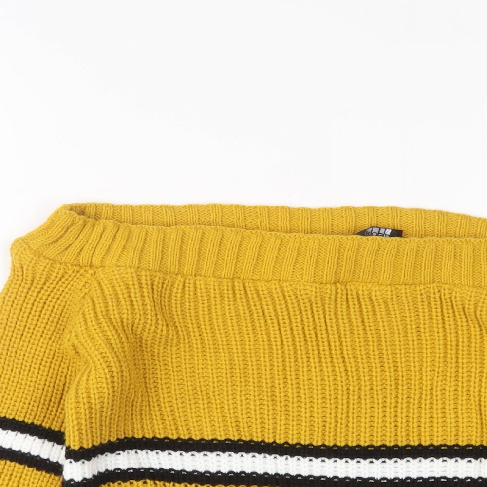Womens UK Size M Cameo Rose Yellow Pullover Jumper