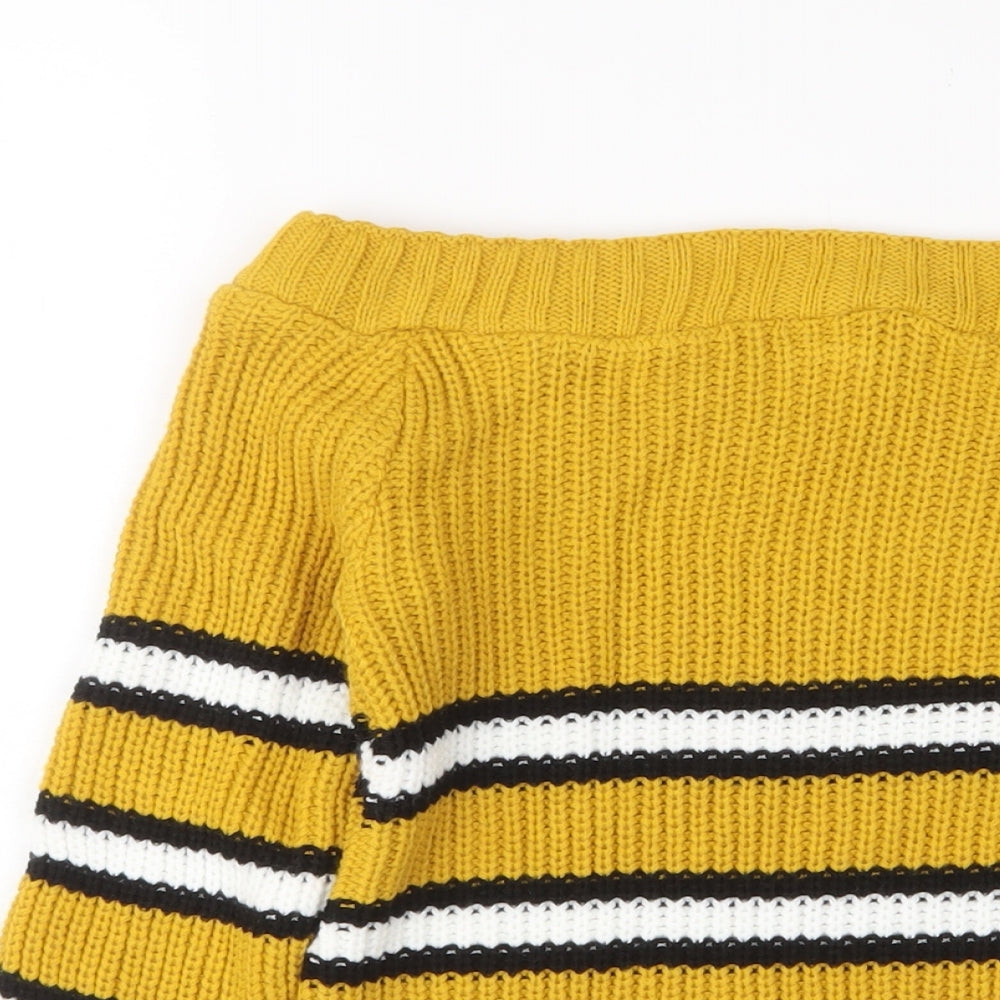 Womens UK Size M Cameo Rose Yellow Pullover Jumper