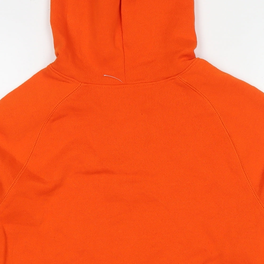 Soffe Womens Orange Cotton Pullover Hoodie Size L Pullover