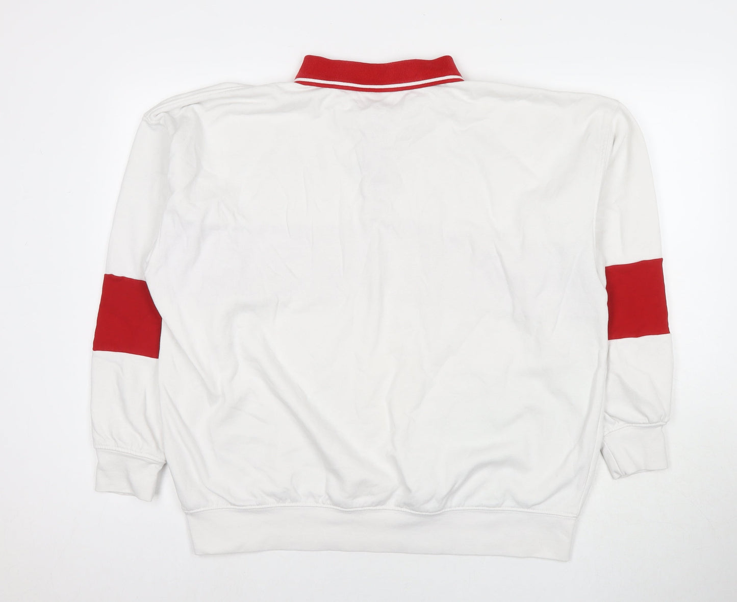 Mens UK Size M Divided by H&M White Henley Sweatshirt