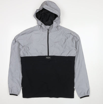 Mens UK Size S NICCE London Black Anorak Coat