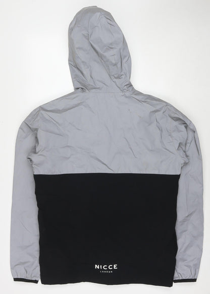 Mens UK Size S NICCE London Black Anorak Coat