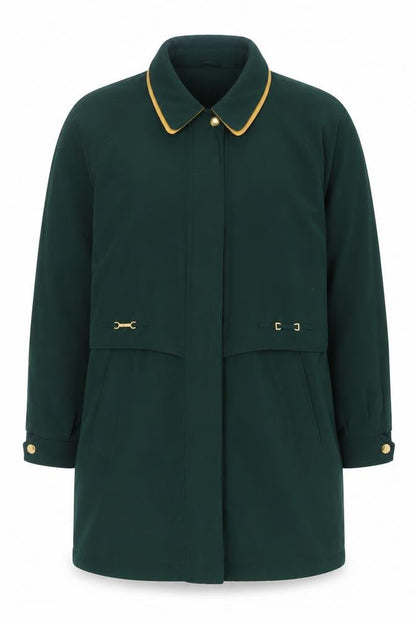 David Barry Womens Green Parka Jacket Size 18 Zip