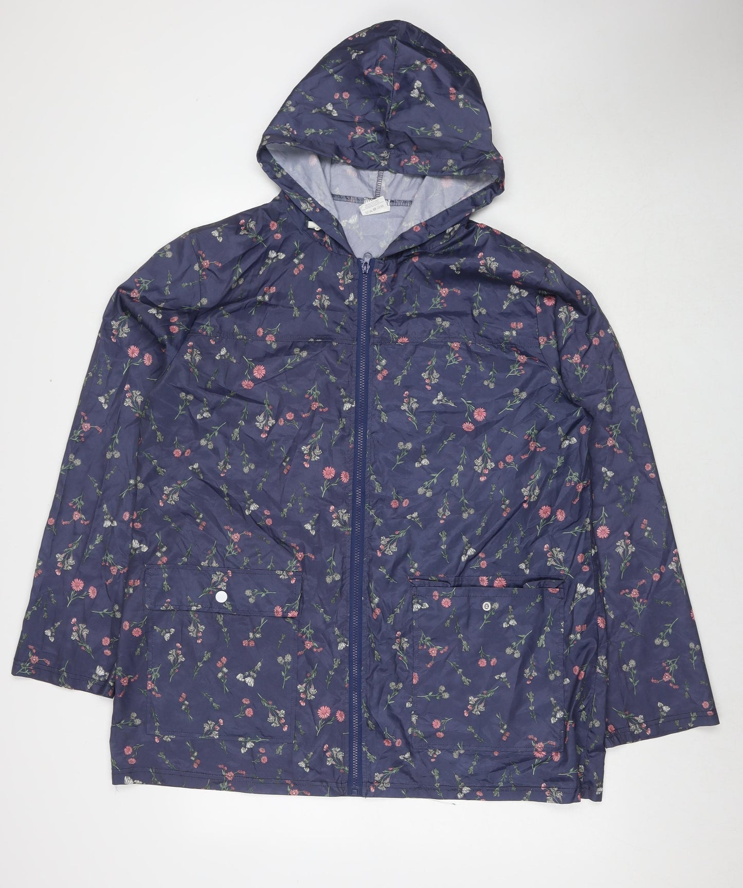 Womens UK Size L Anne de Lancey Blue Rain Coat