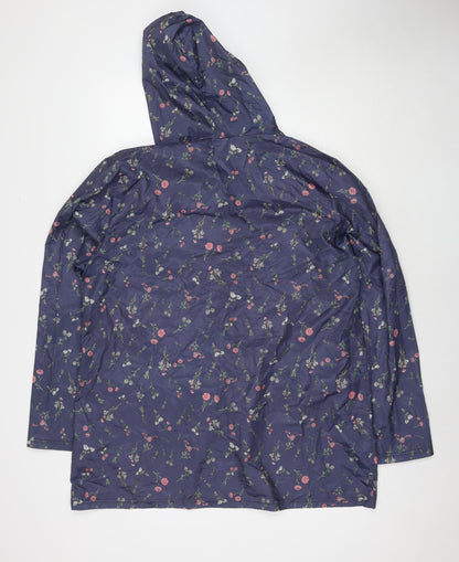 Womens UK Size L Anne de Lancey Blue Rain Coat