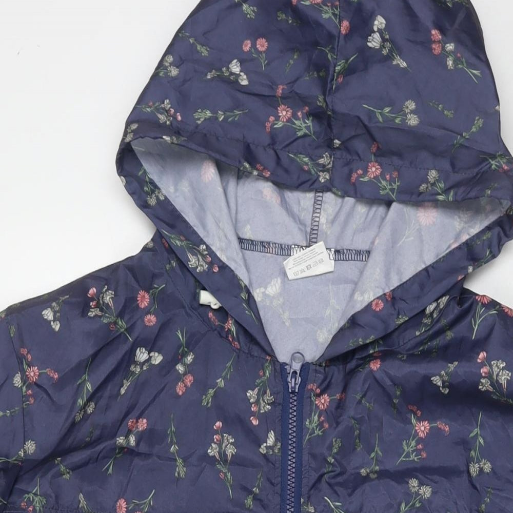 Womens UK Size L Anne de Lancey Blue Rain Coat