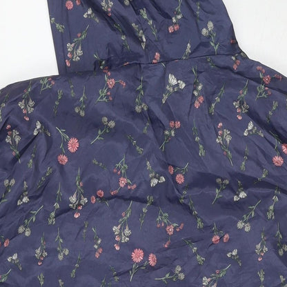 Womens UK Size L Anne de Lancey Blue Rain Coat