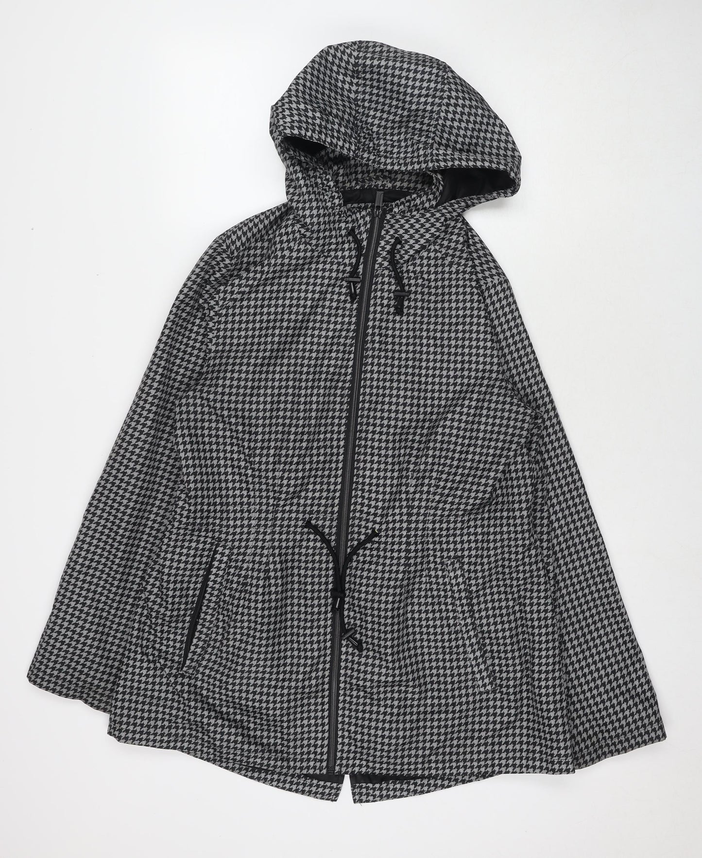 Jones Womens Black Herringbone Jacket Size M Zip
