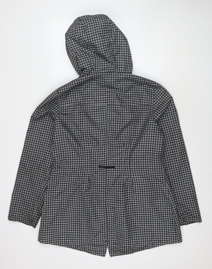 Jones Womens Black Herringbone Jacket Size M Zip