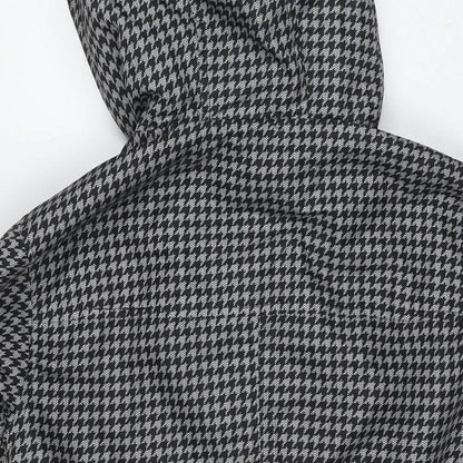 Jones Womens Black Herringbone Jacket Size M Zip