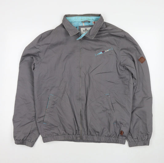 Mens UK Size M Bellfield Grey Bomber Jacket