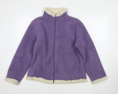 Text Womens Purple Jacket Size L Zip