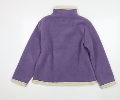 Text Womens Purple Jacket Size L Zip