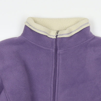 Text Womens Purple Jacket Size L Zip