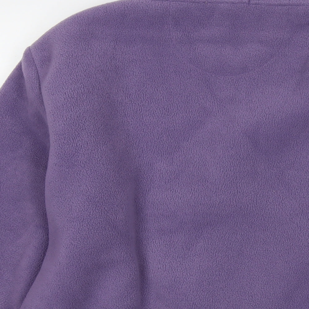 Text Womens Purple Jacket Size L Zip