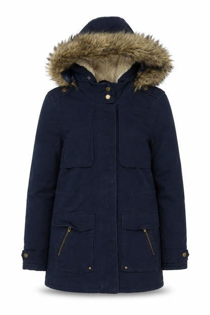 Womens UK Size 6 New Look Blue Parka Coat