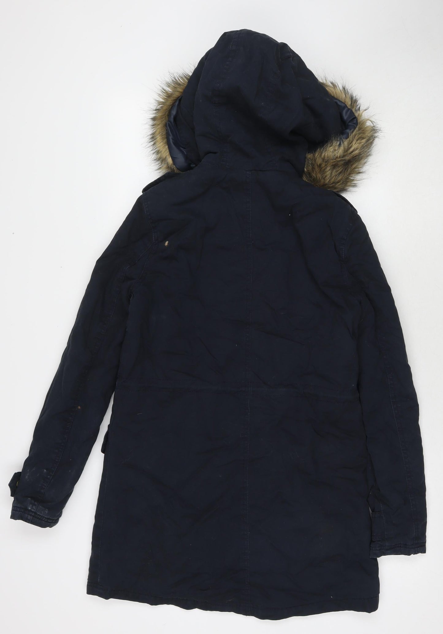 Womens UK Size 6 New Look Blue Parka Coat