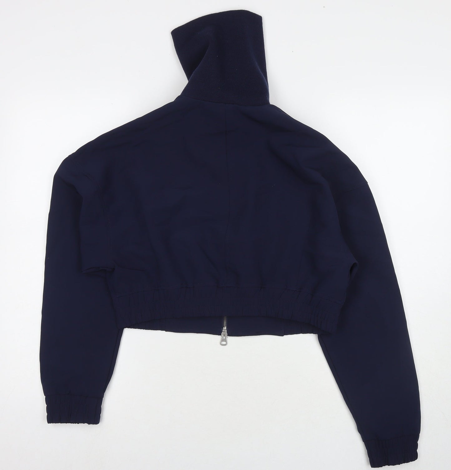 Pull&Bear Womens Blue Bomber Jacket Jacket Size S Zip