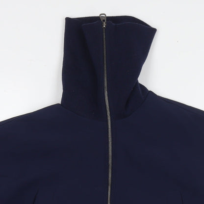 Pull&Bear Womens Blue Bomber Jacket Jacket Size S Zip