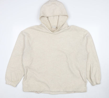 Zara Womens Beige Polyester Pullover Hoodie Size M Pullover