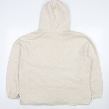 Zara Womens Beige Polyester Pullover Hoodie Size M Pullover