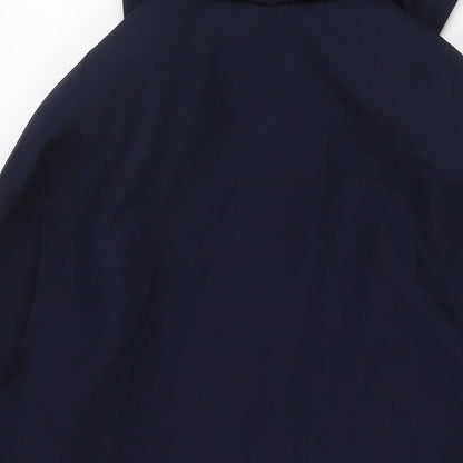 David Barry Womens Blue Parka Jacket Size 10 Zip