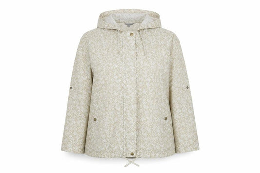 Marks and Spencer Womens Beige Floral Jacket Size XL Zip