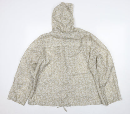 Marks and Spencer Womens Beige Floral Jacket Size XL Zip