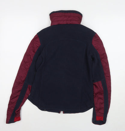 DECATHLON Girls Blue Colourblock Jacket Size 12-13 Years Zip - Quilted Detail