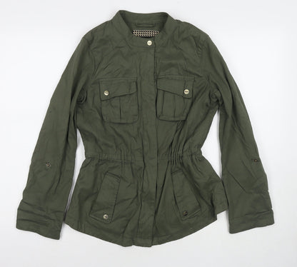 Principles Womens Green Parka Jacket Size 8 Zip