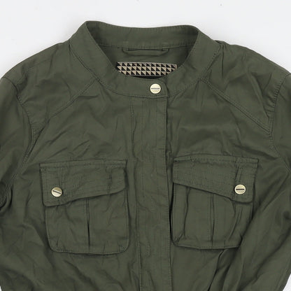 Principles Womens Green Parka Jacket Size 8 Zip